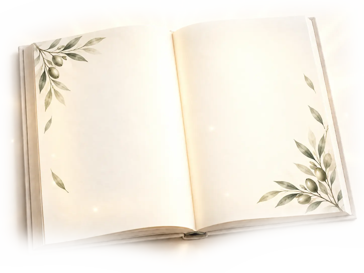 An open book in warm light